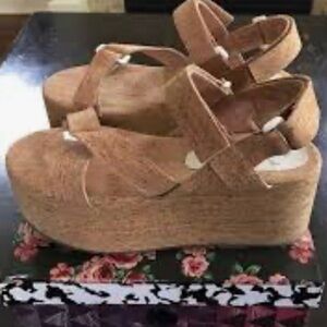 Jeffrey Campbell Tan Platform Sandals